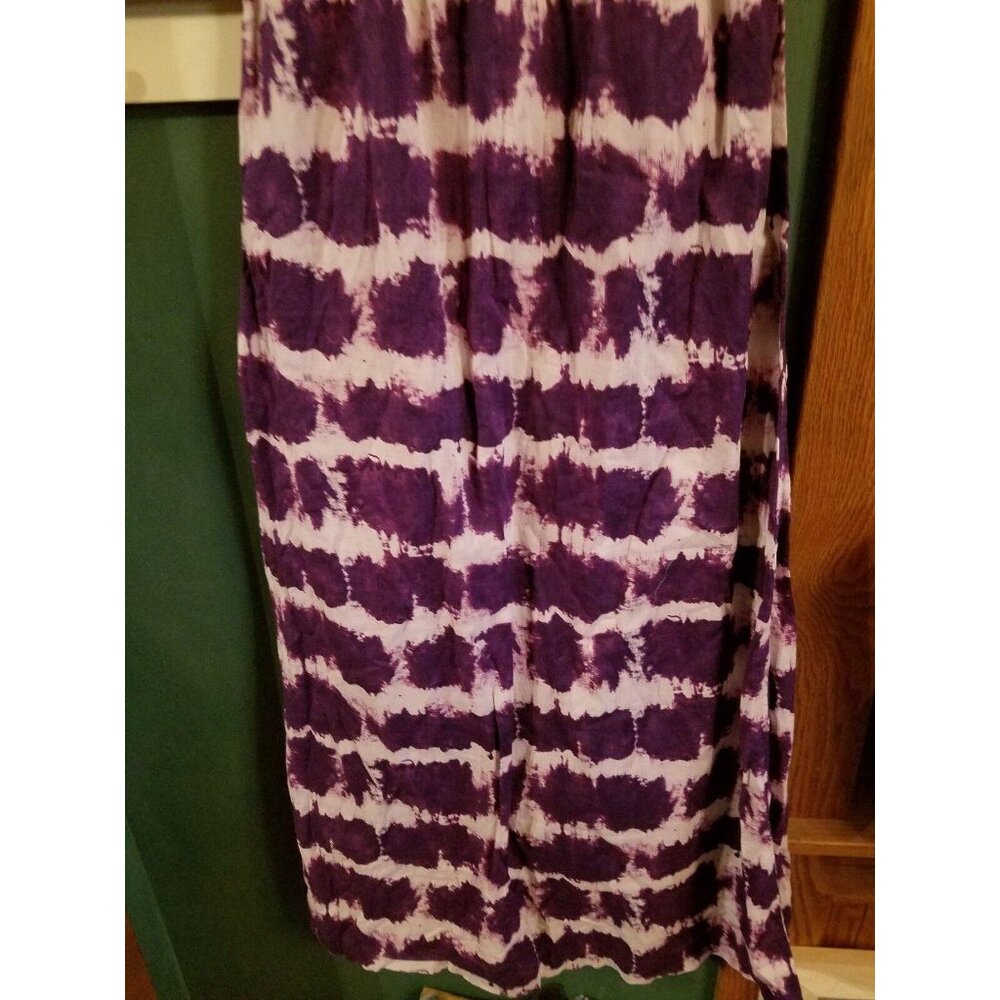 Merona Sleeveless Dress Purple Tie Dye Size XS X-Small V-neck Maxi Lined Womens - Picture 3 of 7